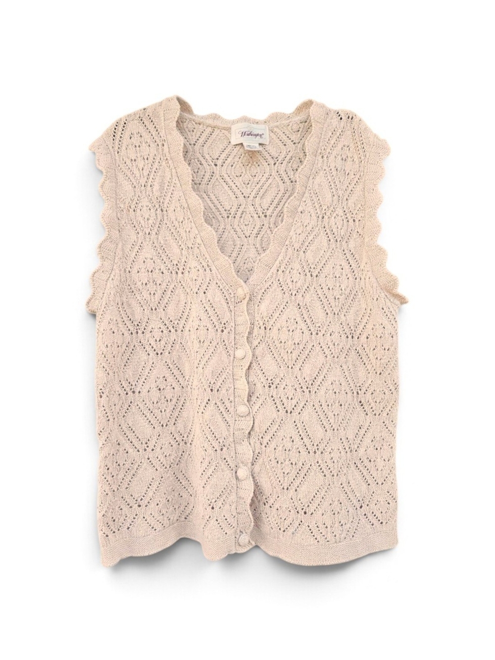 Worthington Vintage-Inspired Pointelle Sweater Vest – Open Knit Cottagecore